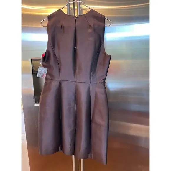 Milly Embellished Collar Brown and Pink Sleeveless Dress. Size 12 NWT - Picture 5 of 8